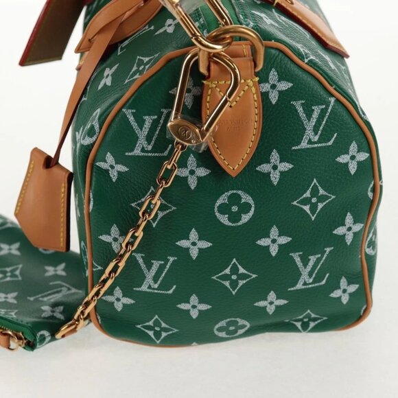 LOUIS VUITTON Monogram Speedy P9 Bandouliere 25 Bag Green M24423 LV Auth 139... - Picture 4 of 15